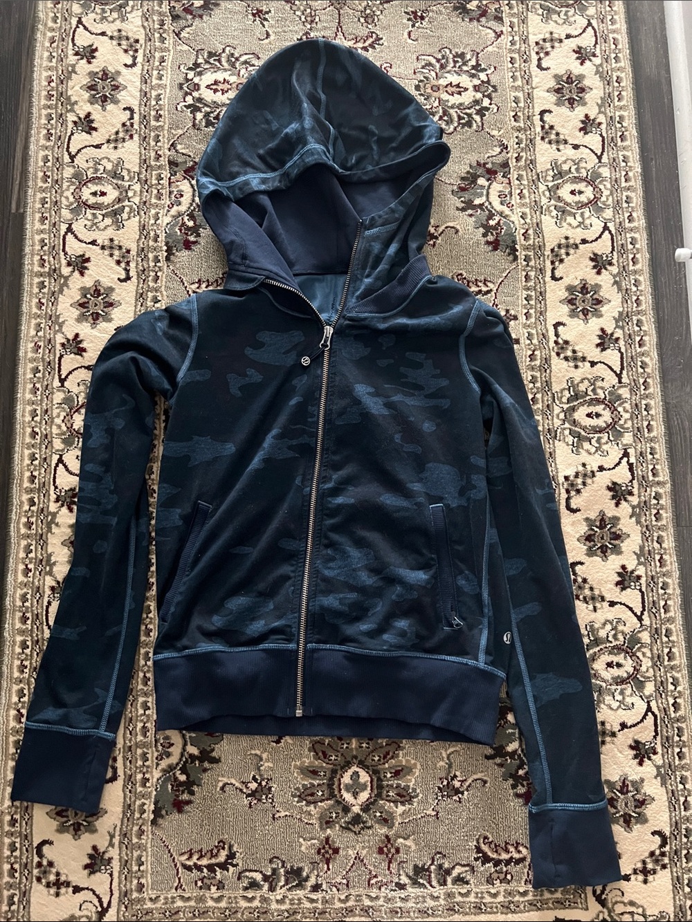 lululemon athletica Navy Camo Full-Zip Hoodie